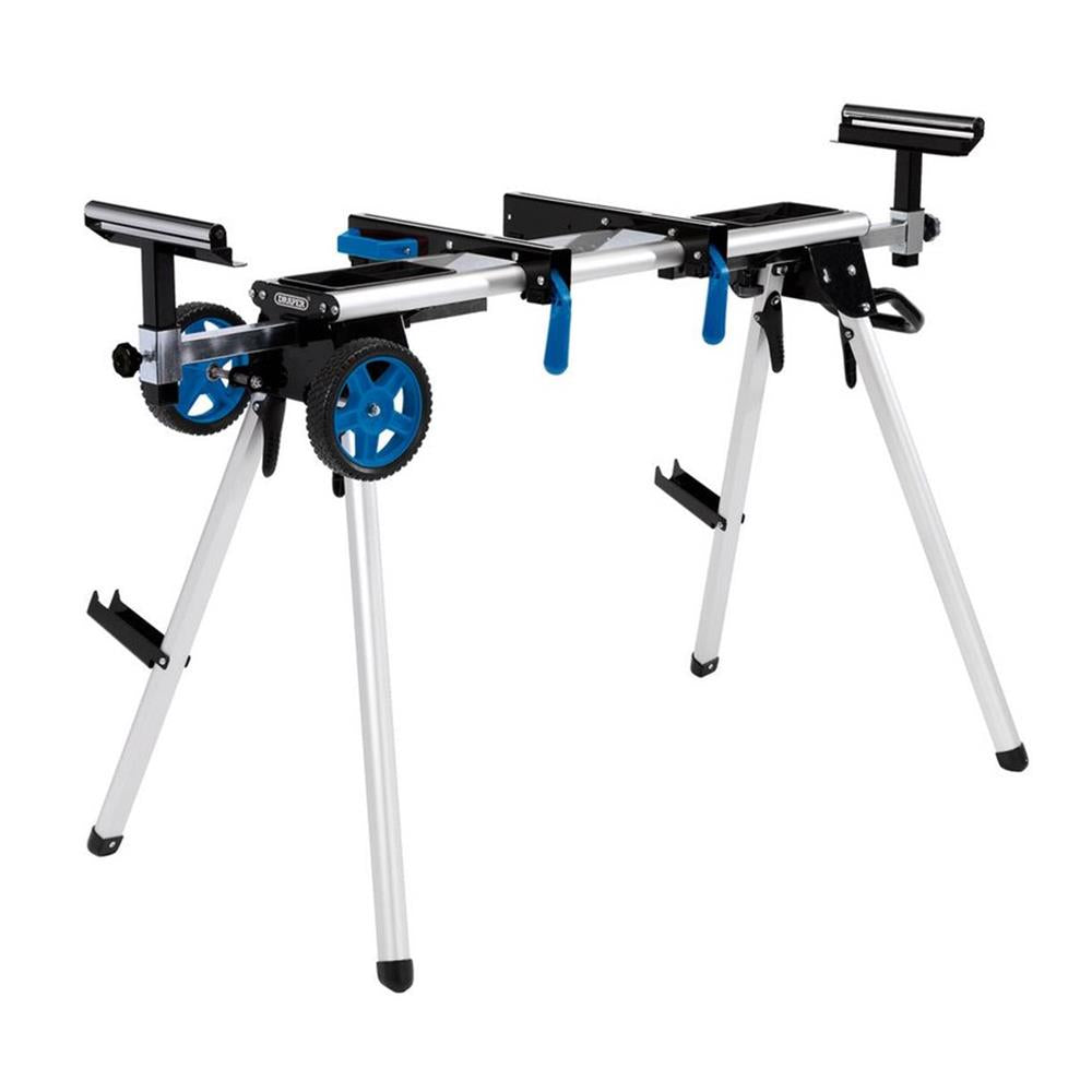 Draper 90249 Mobile Wheeled Extending Mitre Cutting Saw Support Stand 150kg
