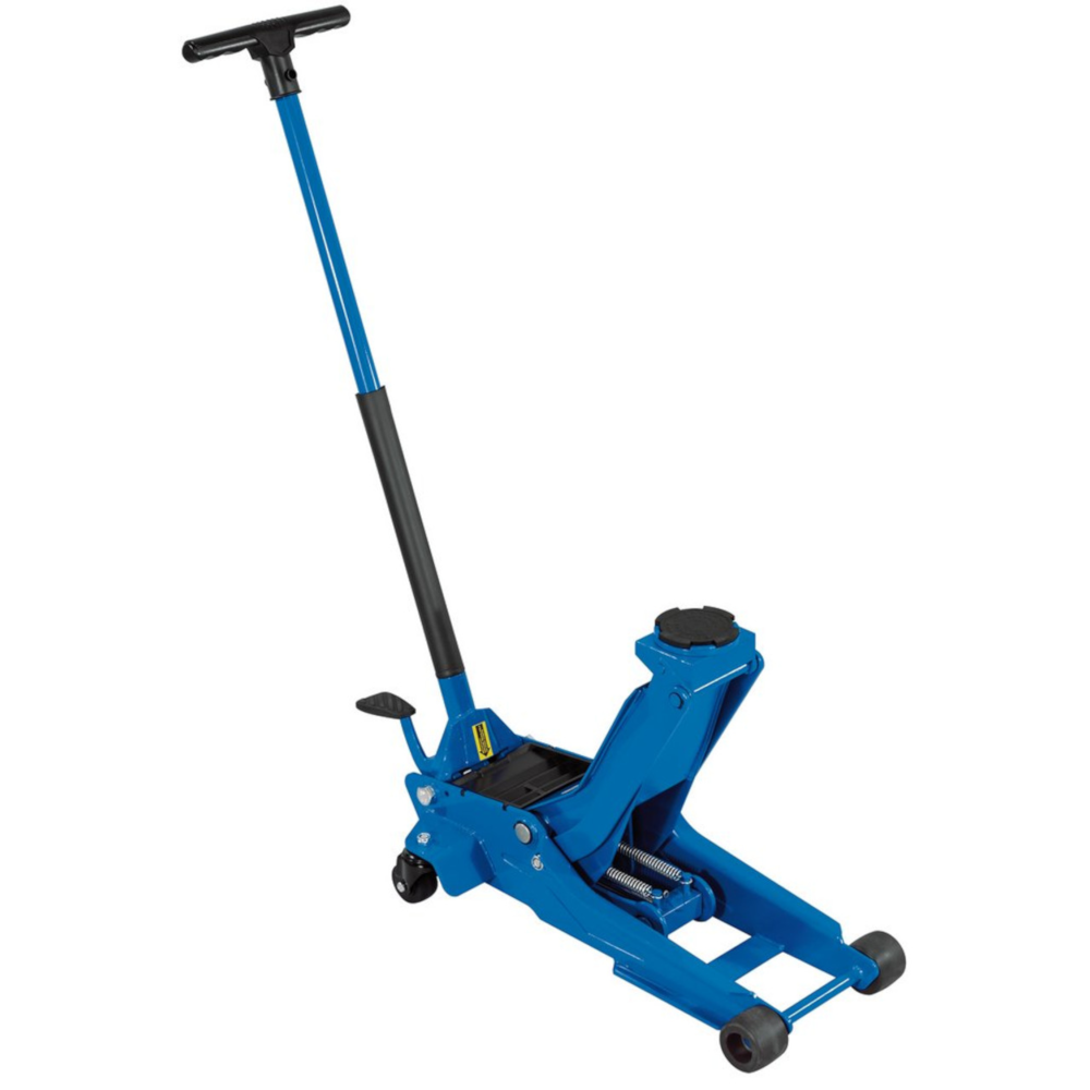 Draper 01106 3 Tonne Professional Low Profile Garage Workshop Lift Trolley Jack with Quick Lift Blue