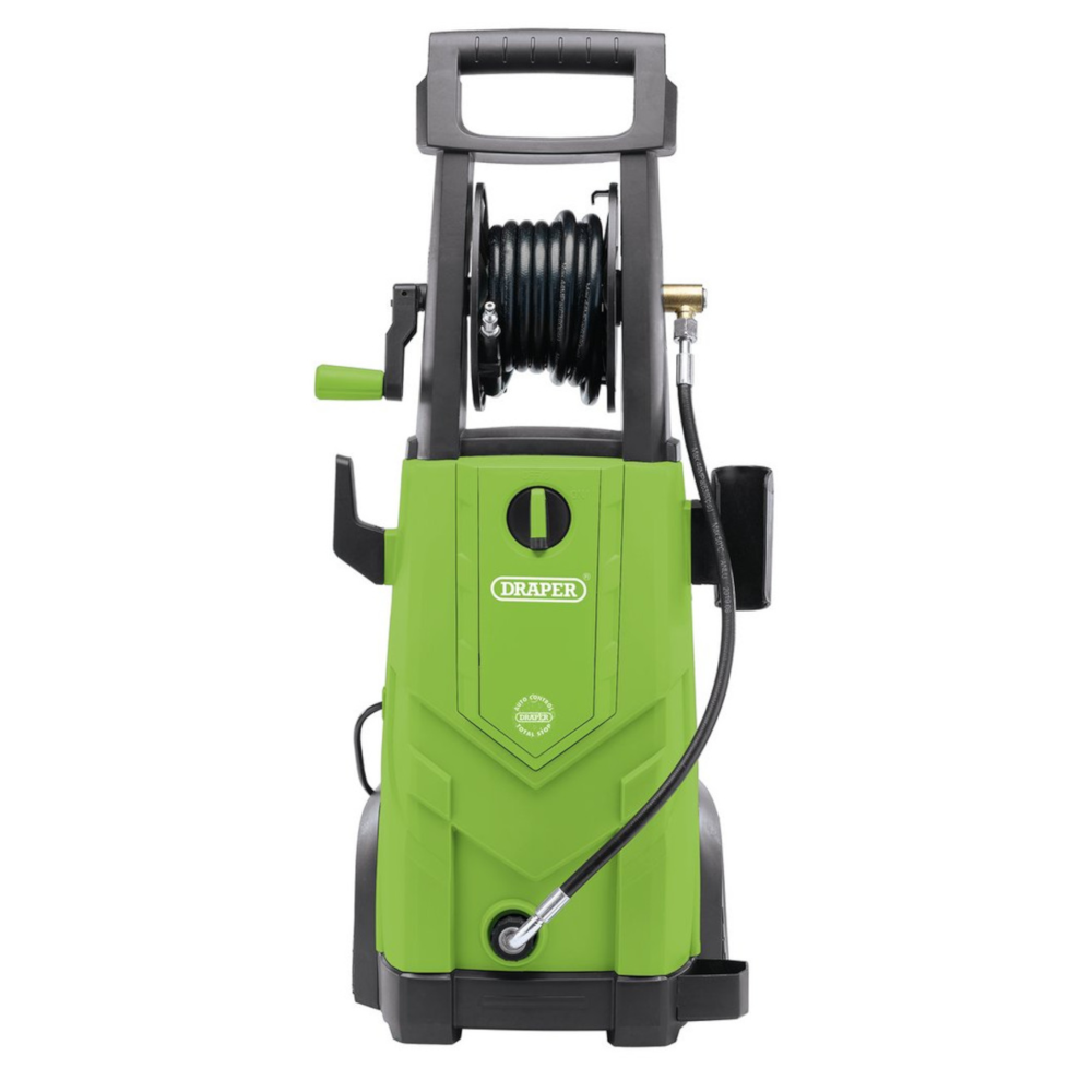 Draper 03095 Pressure Washer Car Patio Garden Jet Cleaner, 165bar, 2200W 230V, Green