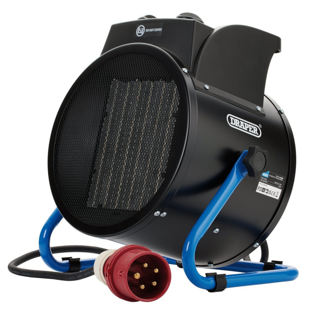 Draper 04568 PTC Electric Fan Space Heater, 17,060BTU 5kW 400V 3ph