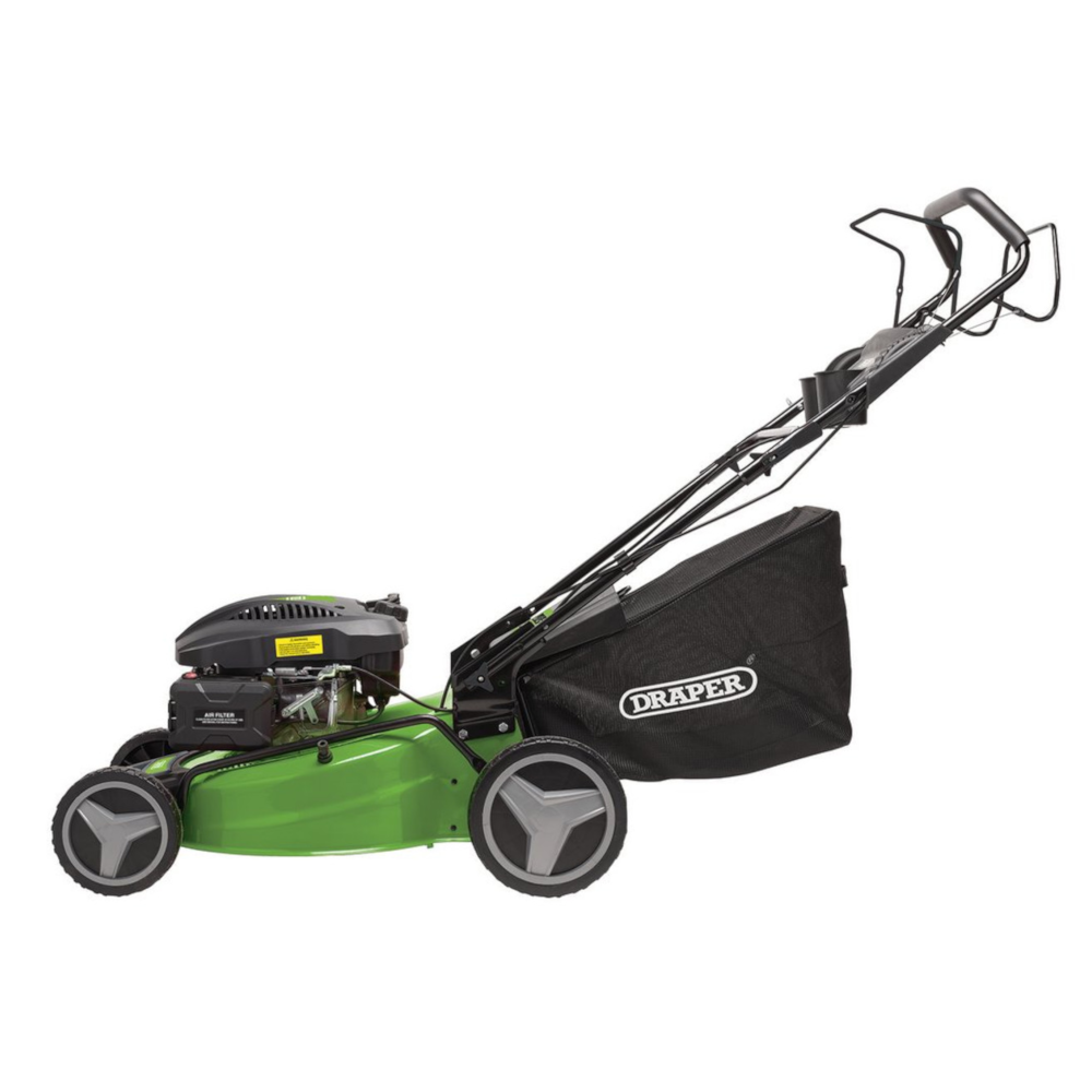 Draper 08673 Self Propelled Petrol Lawn Mower Grass Cutter with Mulching Function, 510mm Cutting Width, 4 Stroke, 173cc