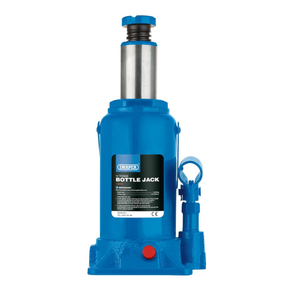 Draper 13073 Hydraulic Bottle Jack Vehicle Lift Stand, 12 Tonne