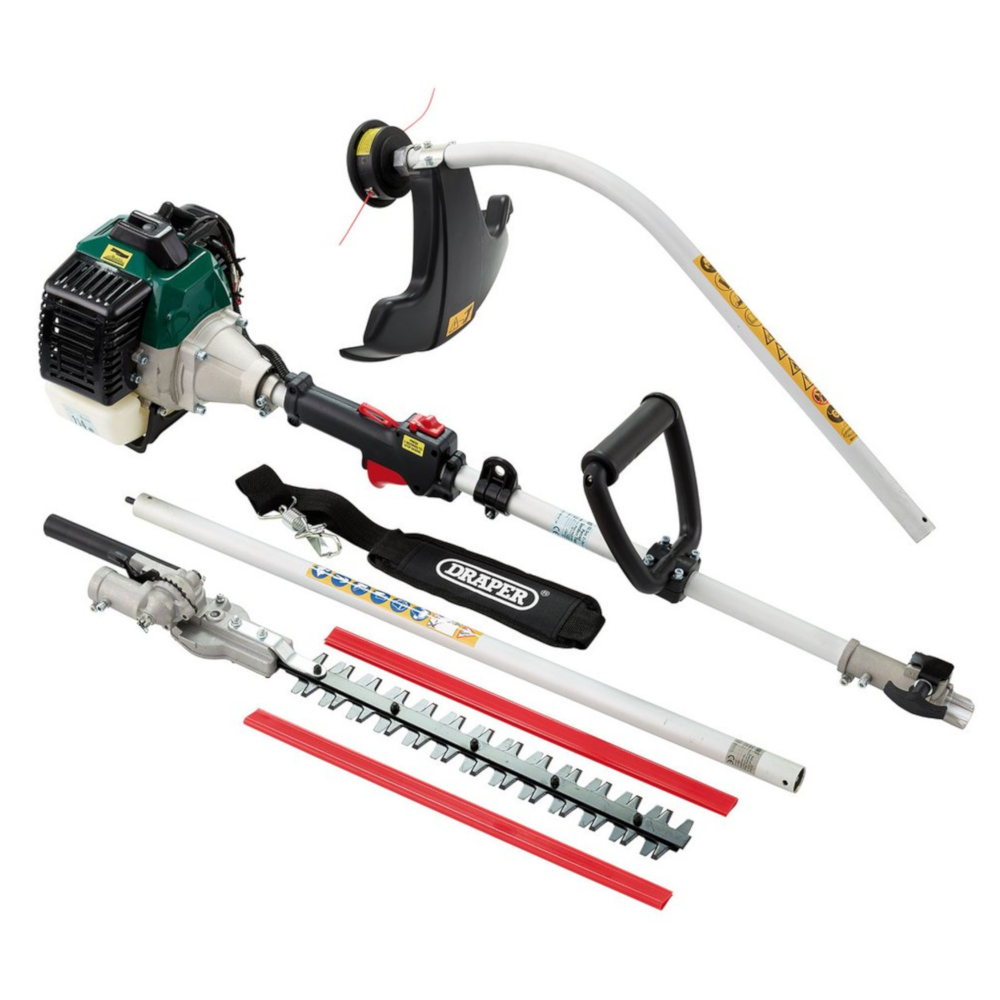 Draper 16056 2 in 1 Petrol Garden Grass Lawn and Hedge Trimmer Tool 33cc