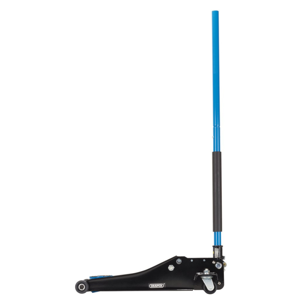 Draper 28465 2.25 Tonne Low Entry Profile Garage Workshop Vehicle Trolley Jack with Quick Lift Blue