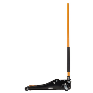Draper 28475 2.25 Tonne Low Entry Profile Garage Workshop Vehicle Trolley Jack with Quick Lift Orange