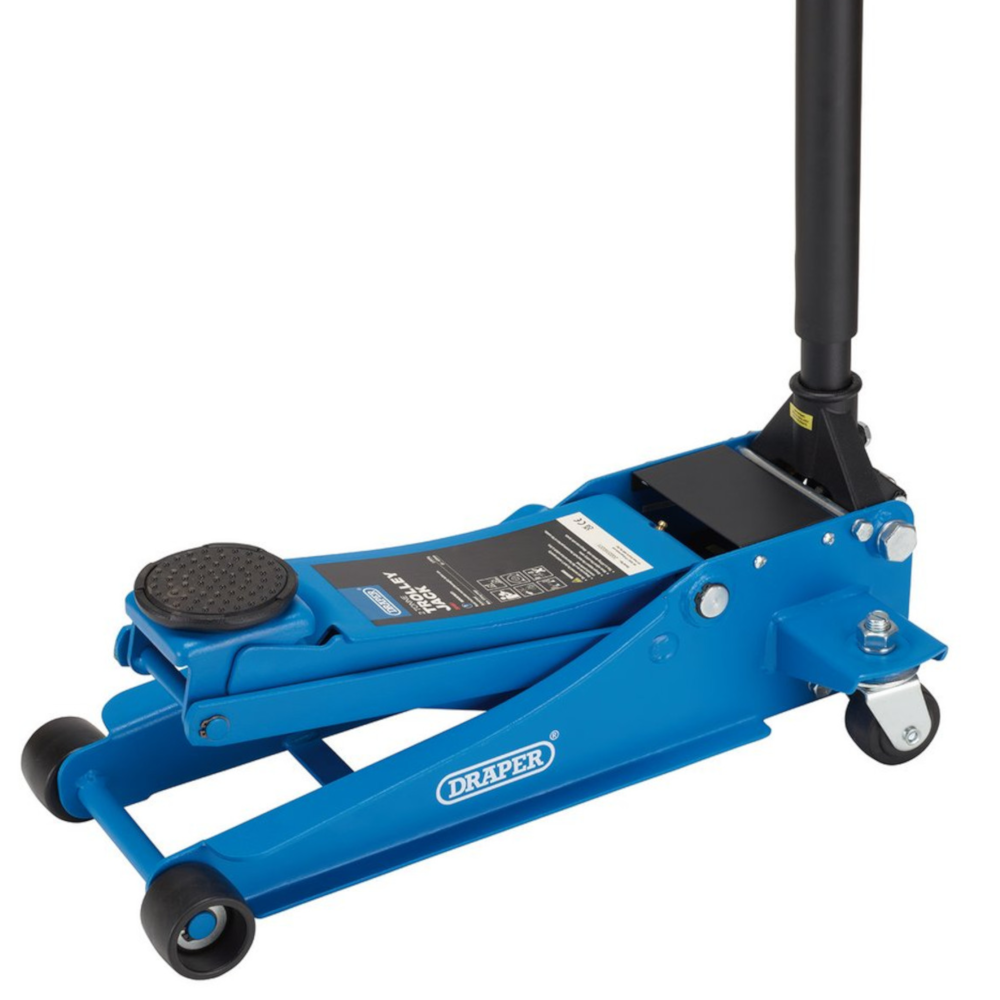 Draper 28497 2 Tonne Low Entry Profile Garage Workshop Vehicle Lift Trolley Jack