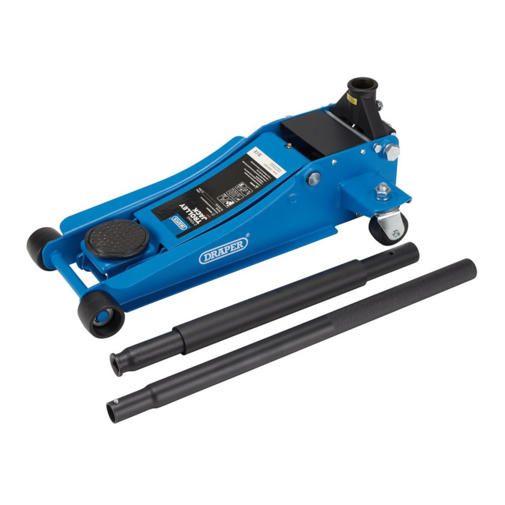 Draper 28497 2 Tonne Low Entry Profile Garage Workshop Vehicle Lift Trolley Jack