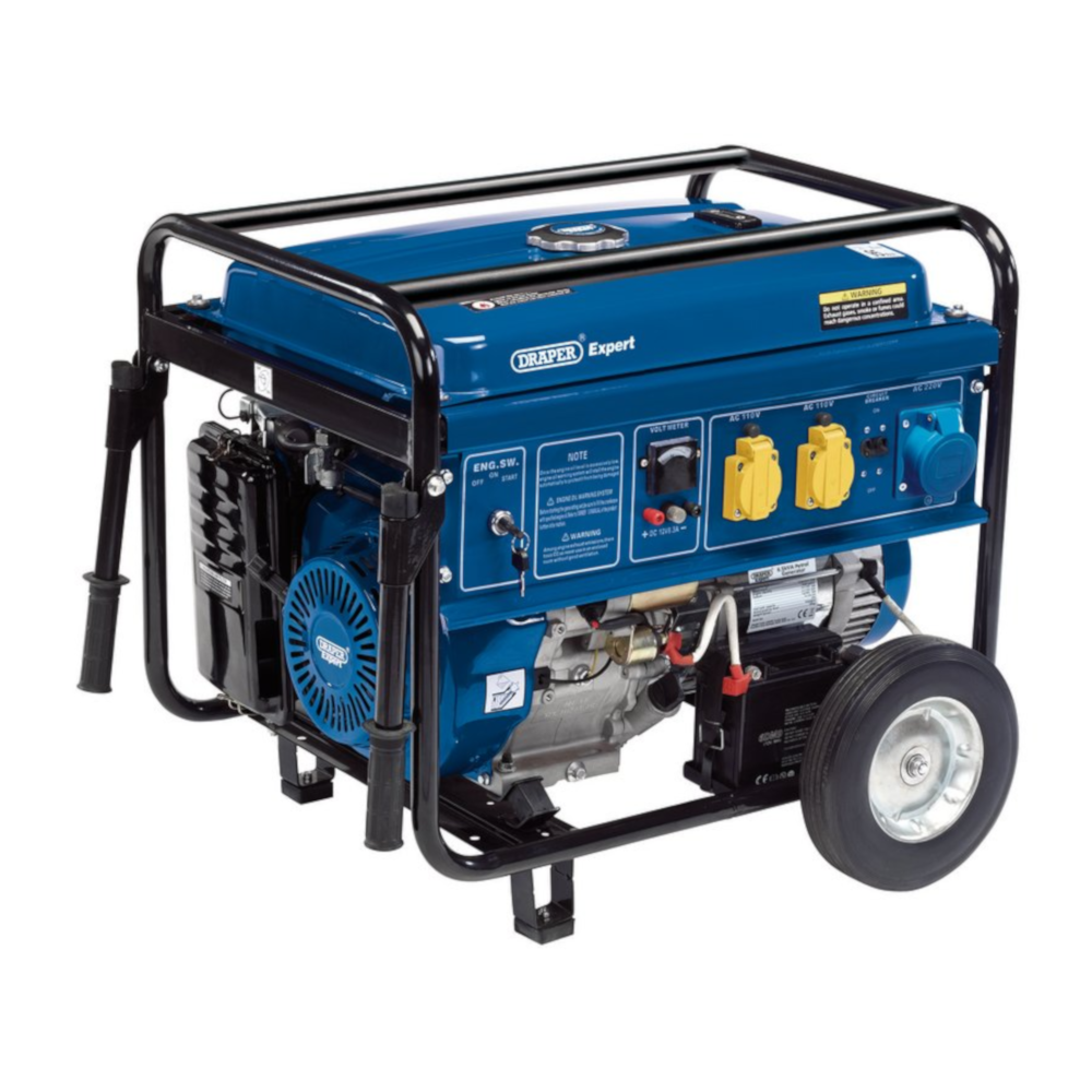 Draper 33225 Heavy-Duty Petrol Engine Power Generator 6000W