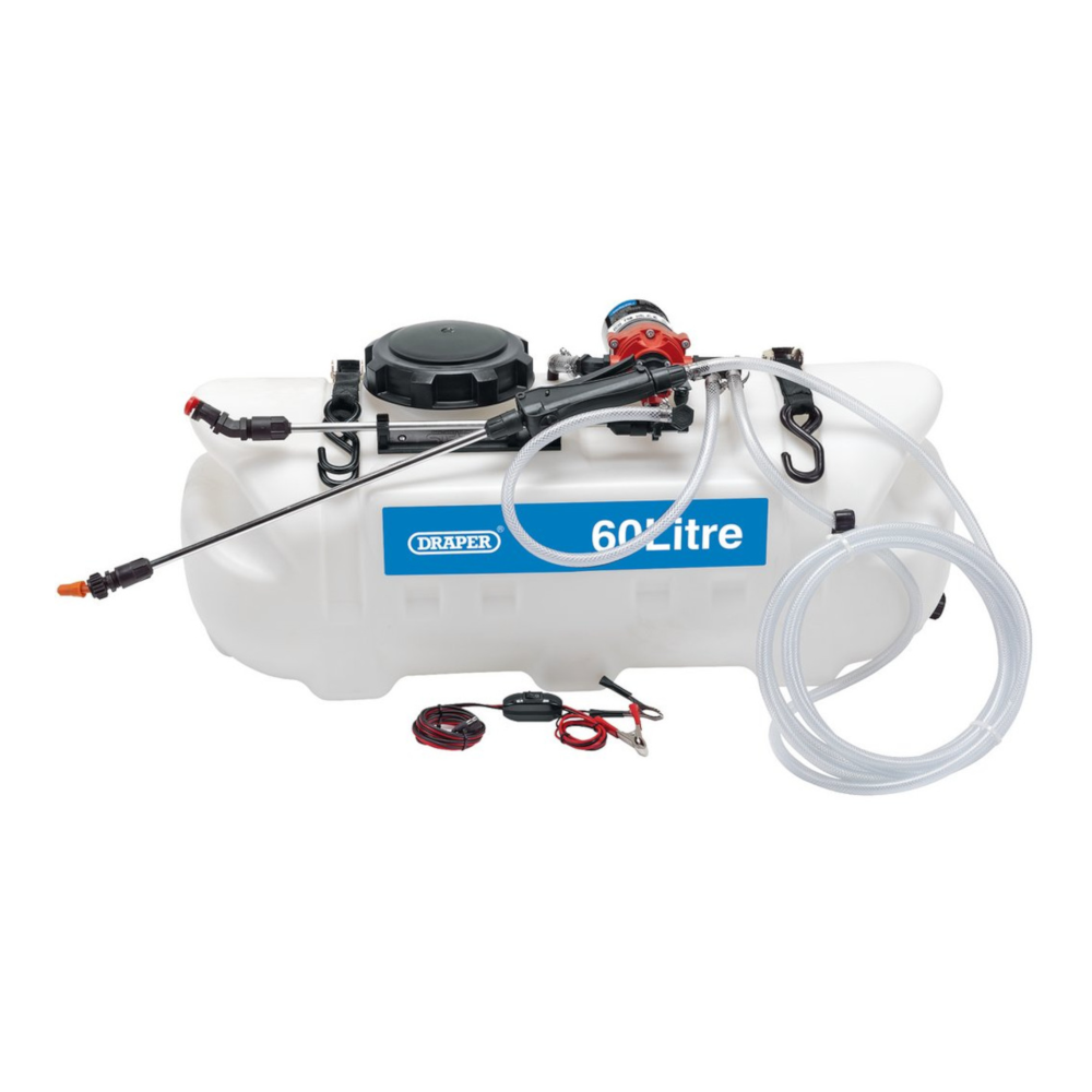 Draper 34676 Garden Weed Killer Fertilizer Spot &amp; Broadcasting Sprayer 60 Litre 12V DC