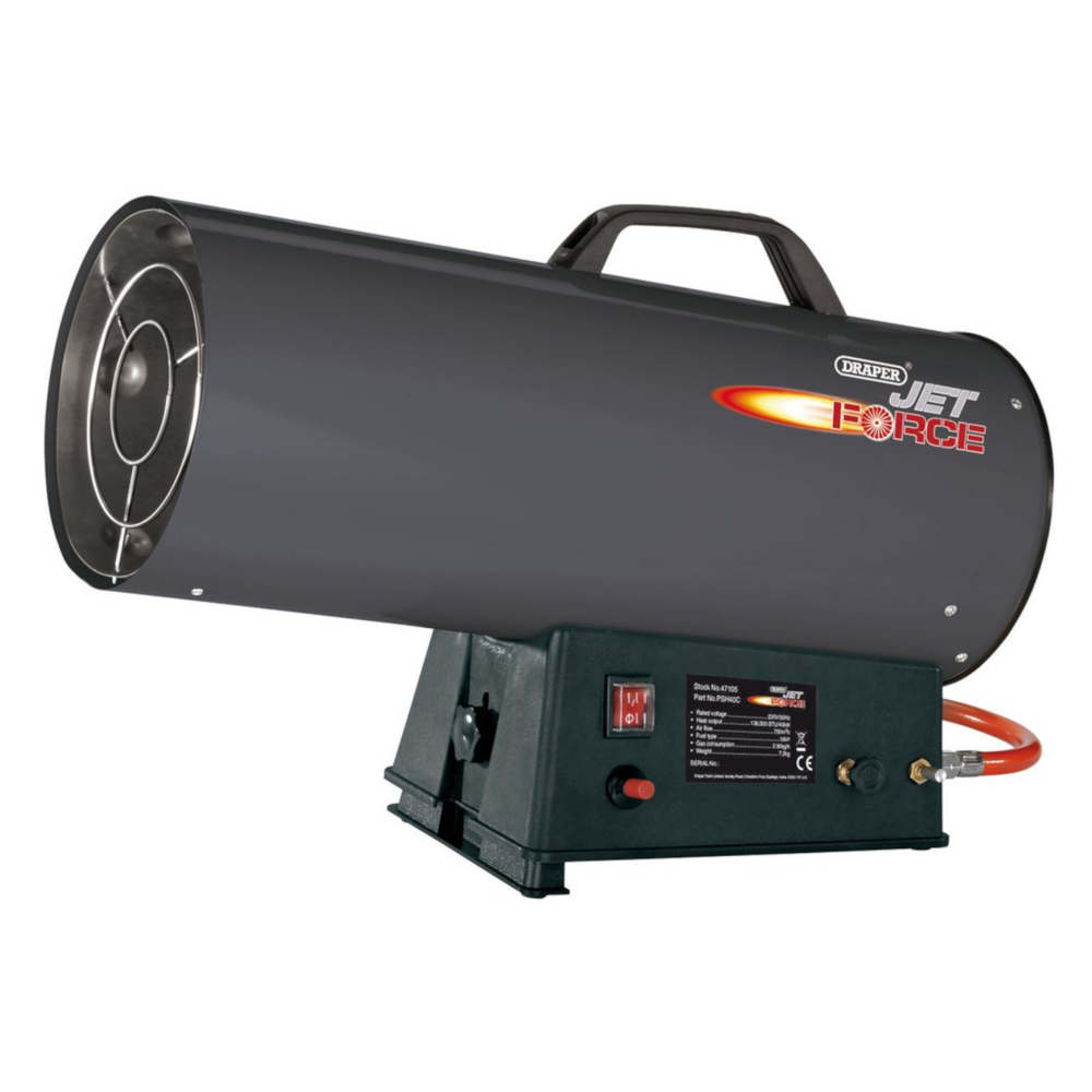 Draper 47105 Jet Force Propane Gas Space Warmer Heater, 136000BTU 40kW