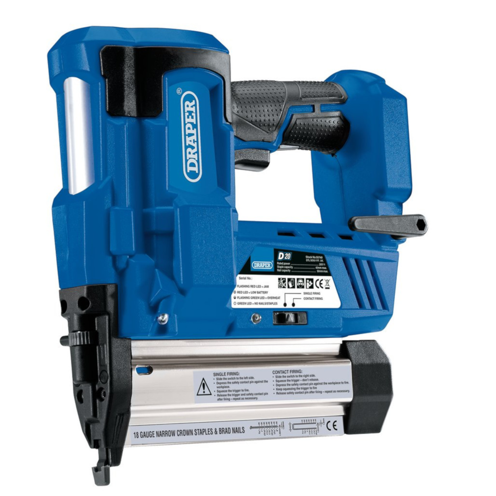 Draper 55740 D20 20V Nailer/Stapler, Bare Unit