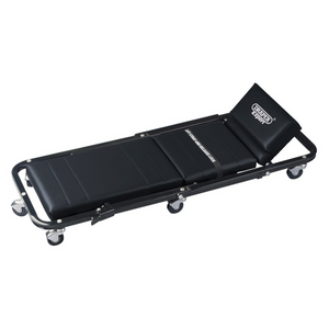 Draper 56224 Mechanics Garage Workshop Adjustable Work Creeper and Chair Seat Black