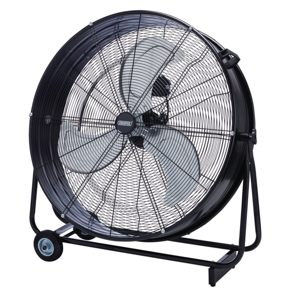 Draper 58330 30" 3 Speed Industrial High Velocity Portable Air Cooling Drum Fan 125W 230V