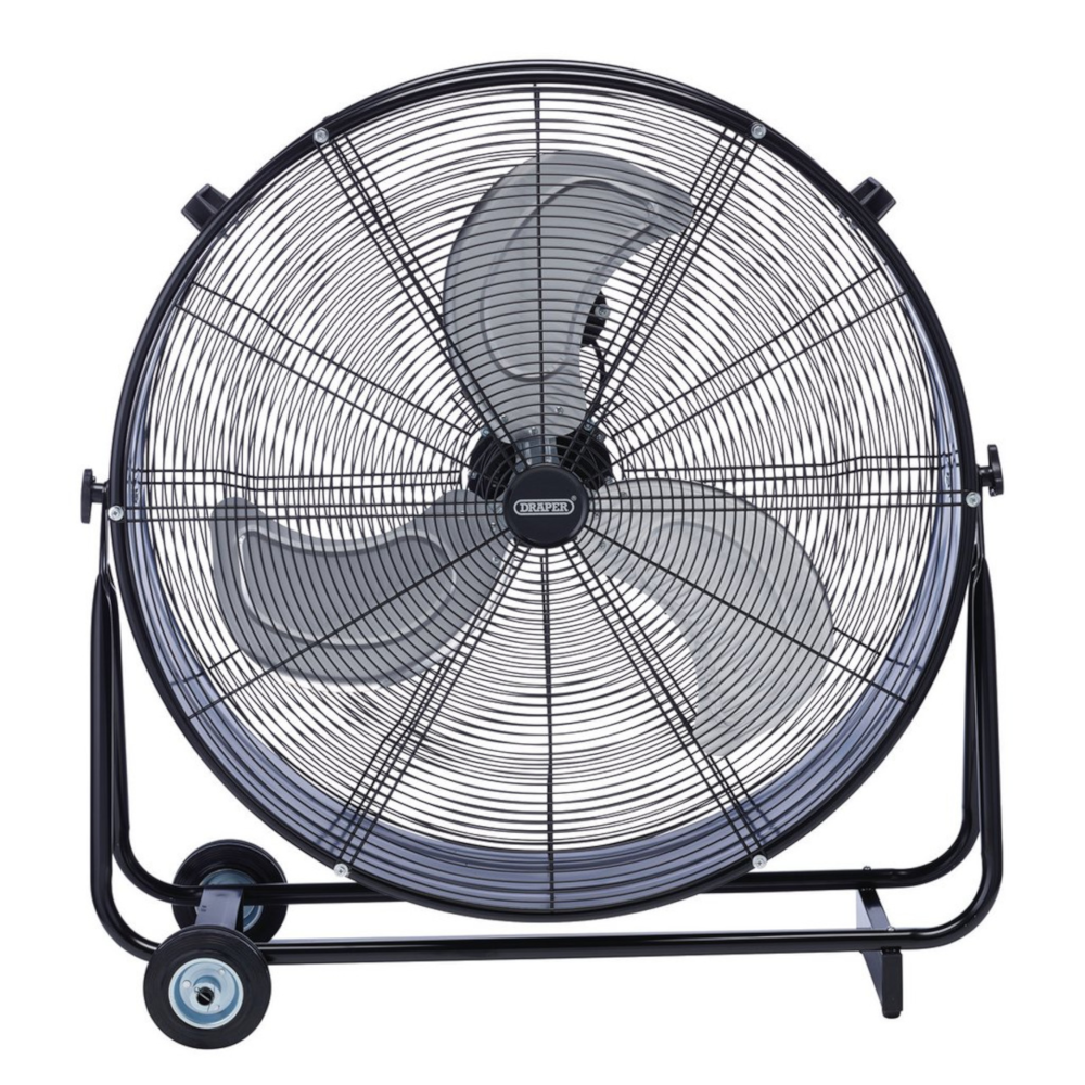 Draper 58330 30" 3 Speed Industrial High Velocity Portable Air Cooling Drum Fan 125W 230V