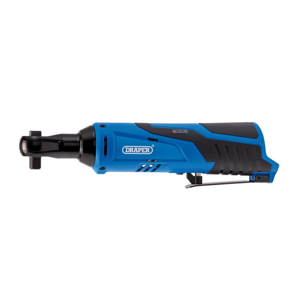 Draper 70301 12V Cordless Ratchet Wrench, 3/8" Sq. Drive, 45Nm, Body Only