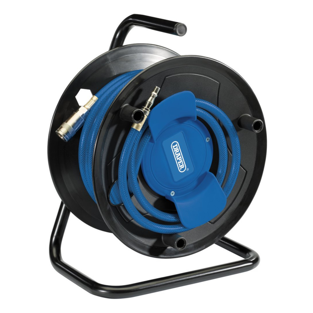 Draper 70838 Air Tool Polyethylene Hose Reel 6mm 20 Metre 1/4" BSP
