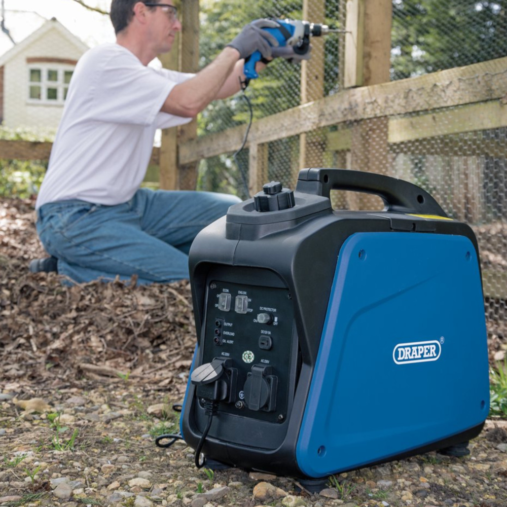 Draper 80956 Petrol Engine 4-Stroke Inverter Generator 1700W