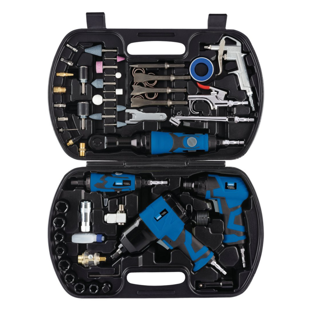 Draper 83431 Stormforce 68 Piece Air Impact Wrench, Ratchet, Chisel and Grinder Tool Kit