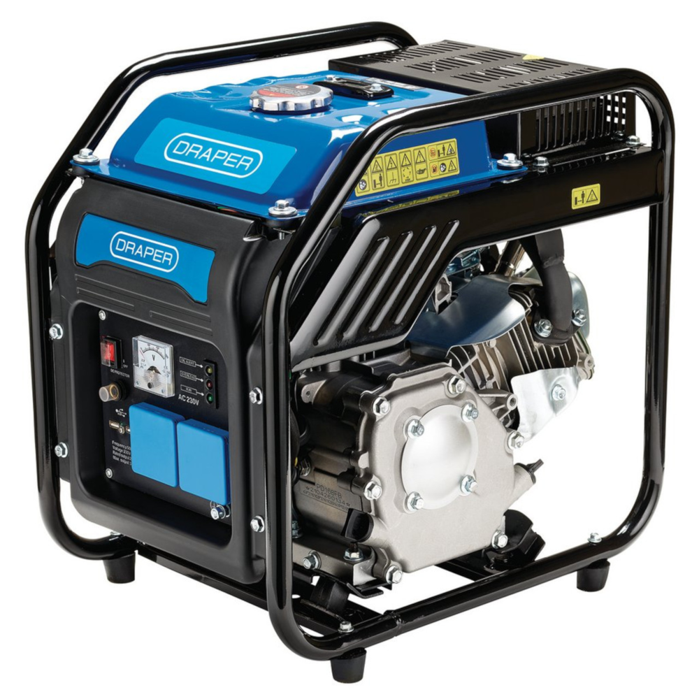 Draper 95204 Heavy-Duty Open Frame Petrol Engine Inverter Generator 2800W