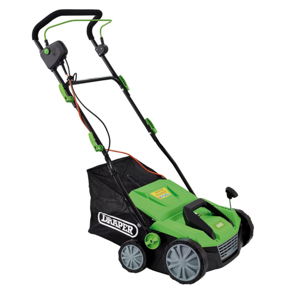 Draper 97922 2 in 1 Garden Grass Lawn Moss Aerator and Scarifier, 380mm, 1800W