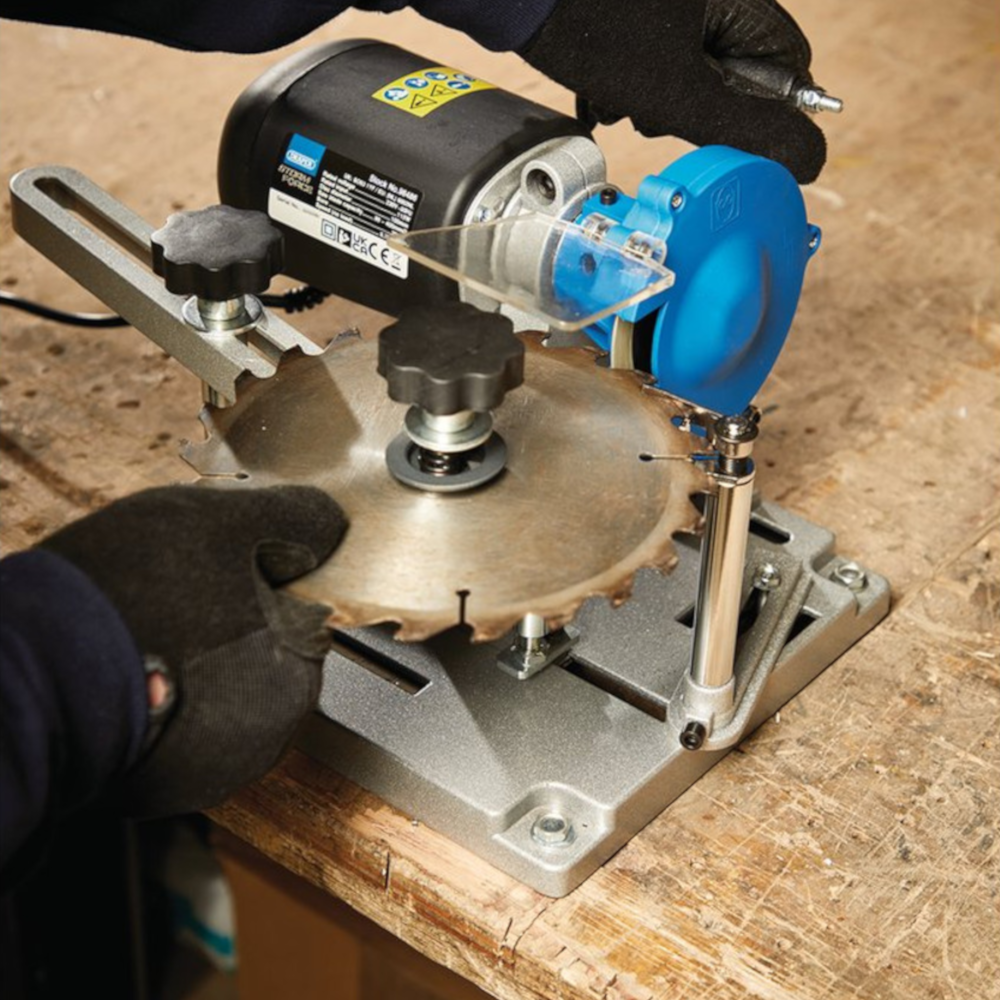 Draper 98486 Storm Force® Circular Saw Blade Sharpening Tool, Bench Mounted, 110W 230V