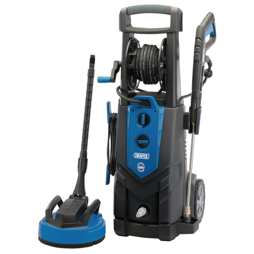 Draper 98679 Pressure Washer Car Patio Garden Jet Cleaner with Total Stop Feature, 195bar, 2500W 230V