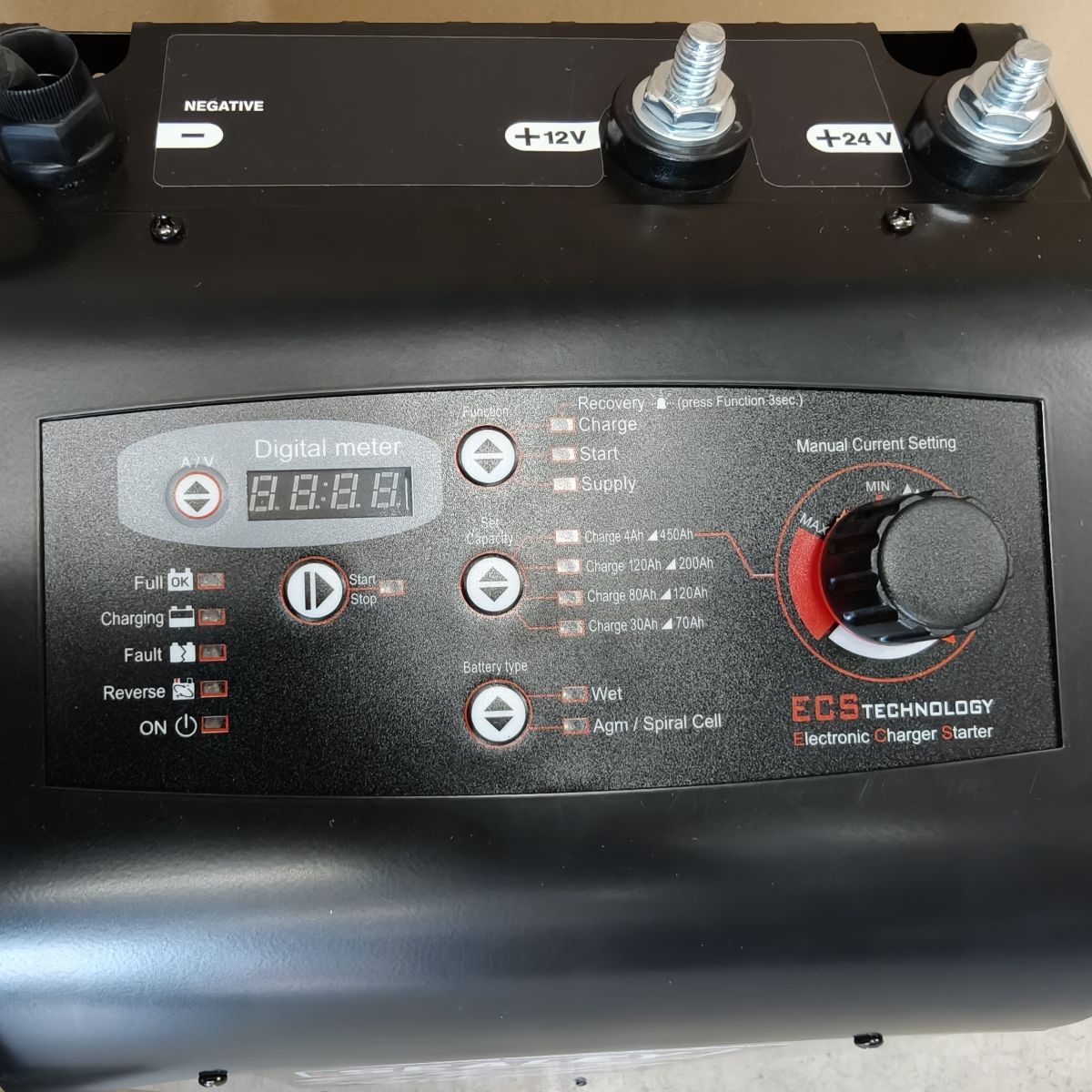 12/24V Electronic Starter/Charger Maintainer, 350/60A (ECS350) (Factory Refurbished C)