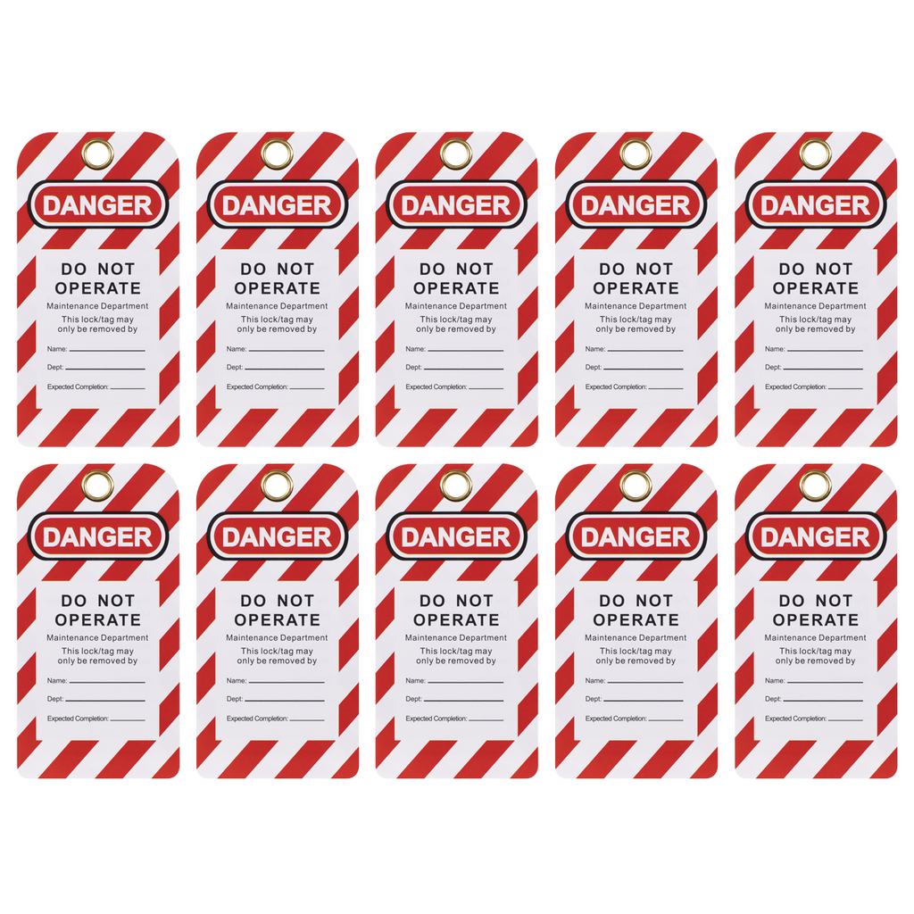 Lockout Safety Tag 10pc
