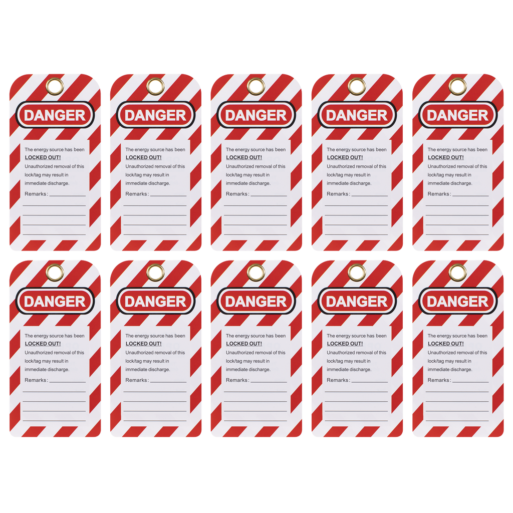 Lockout Safety Tag 10pc