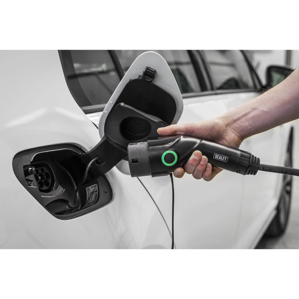 5m Adjustable (3.5kW) Type 2 to UK 3-Pin Plug Portable EV Ch