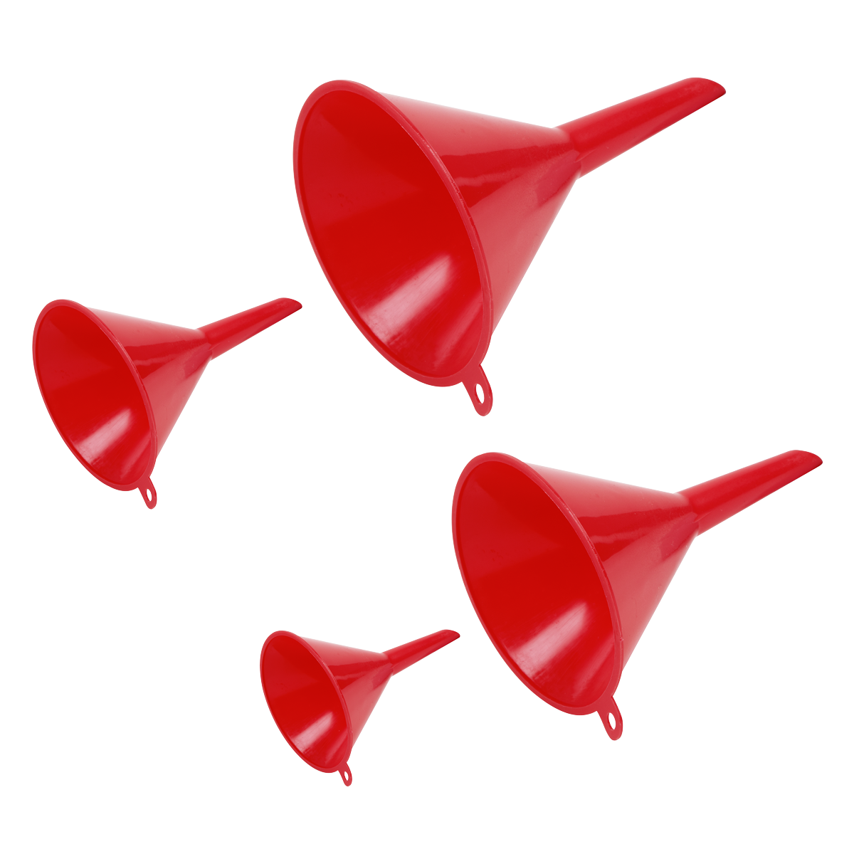 Economy Fixed Spout Funnel Set 4pc - Small