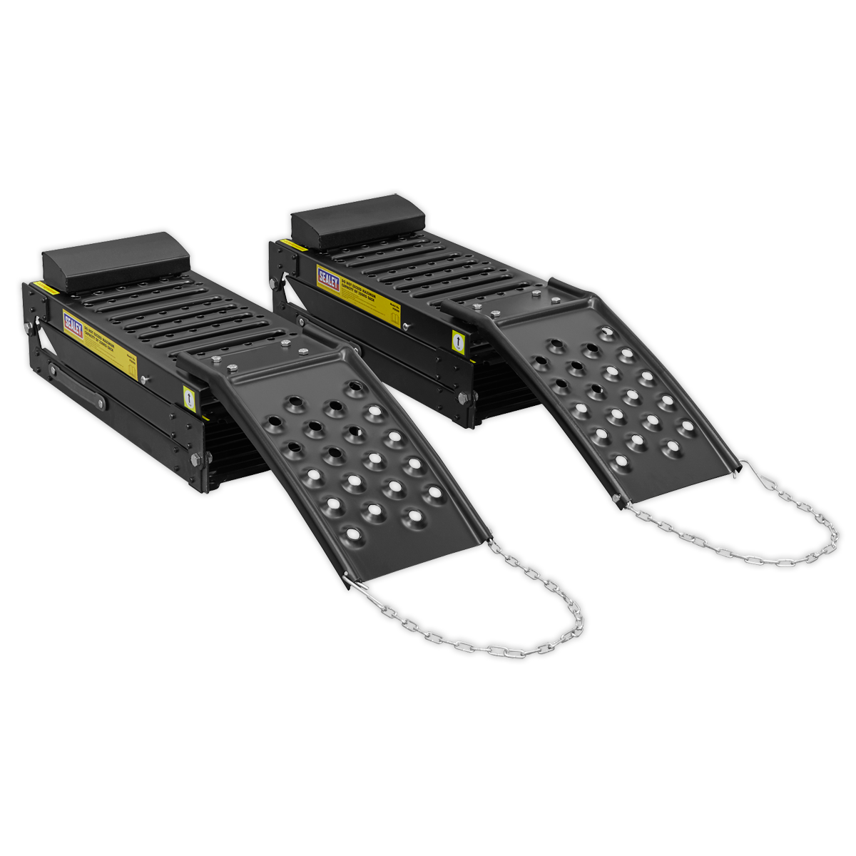 Steel Folding Loading Ramps 500kg Capacity - Pair