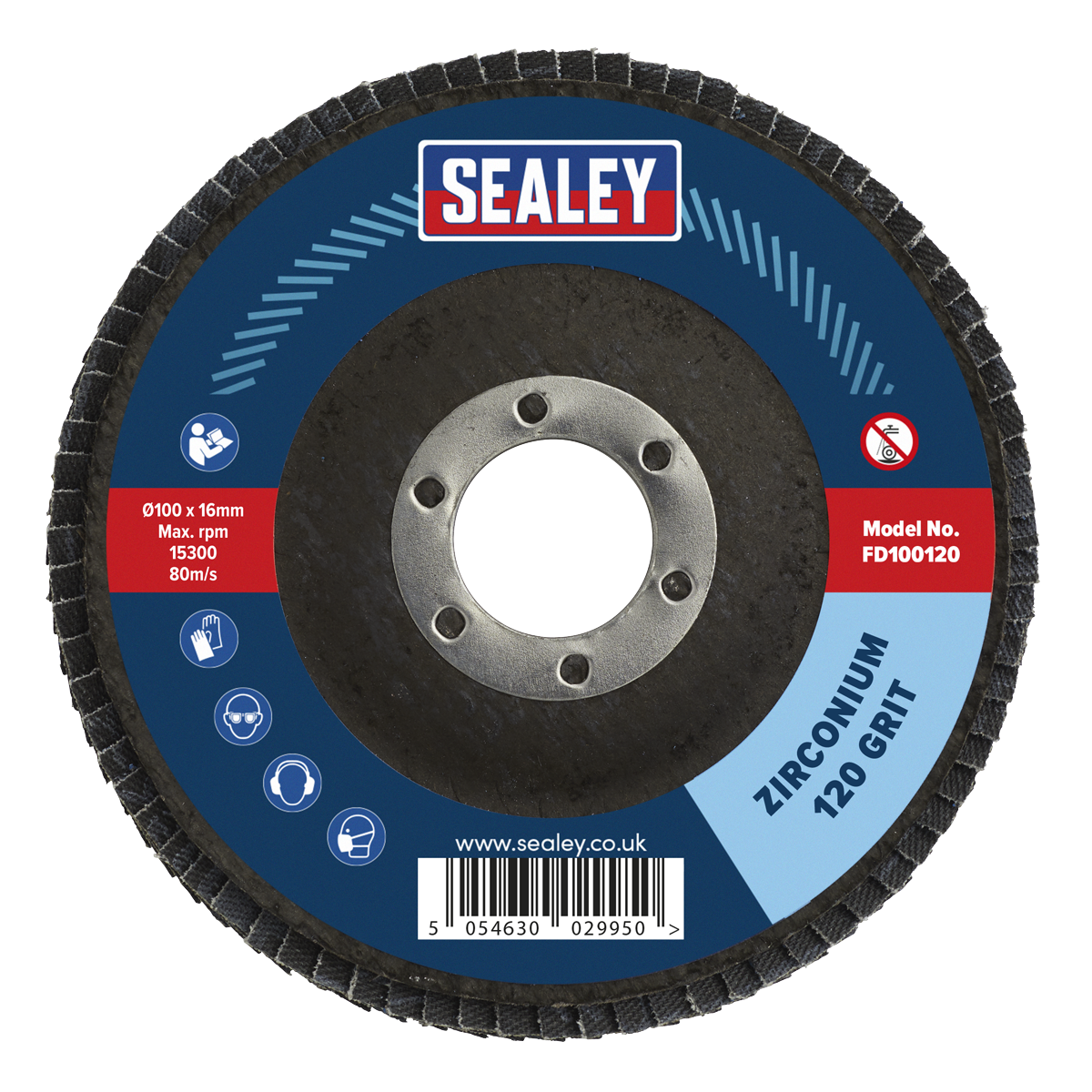 100mm Zirconium Flap Disc 120Grit 16mm Bore