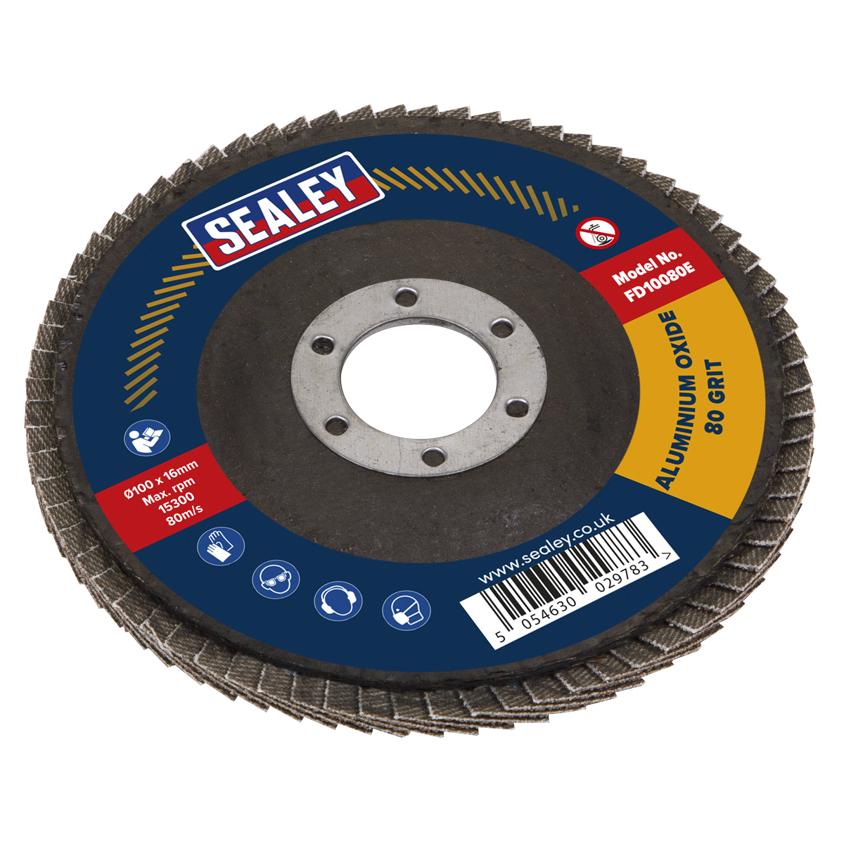 100mm Aluminium Oxide Flap Disc 80Grit 16mm Bore