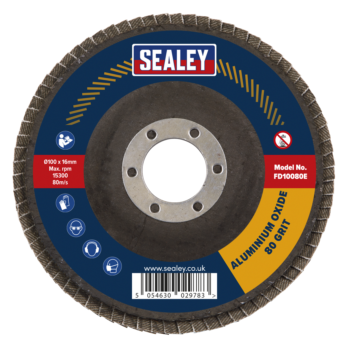 100mm Aluminium Oxide Flap Disc 80Grit 16mm Bore
