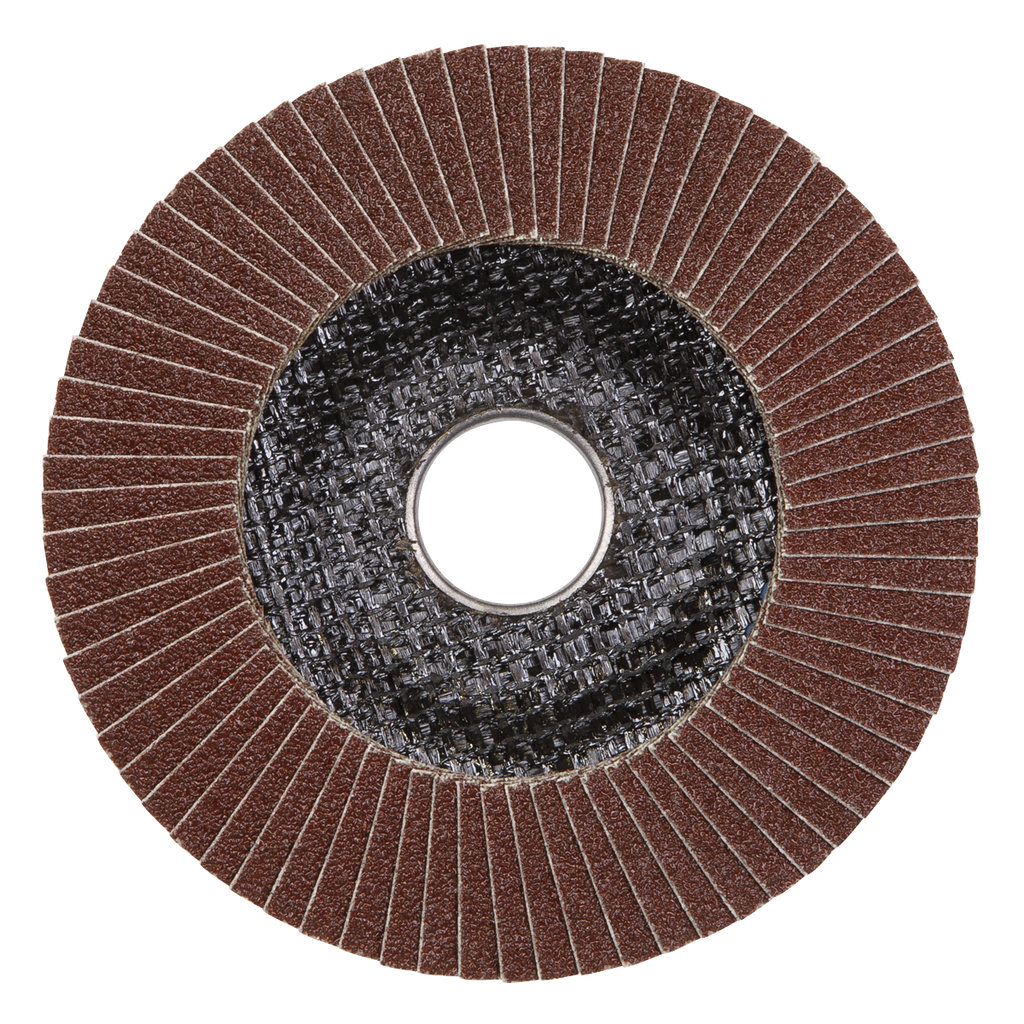 115mm Aluminium Oxide Flap Discs 120Grit 22mm Bore - Pack of