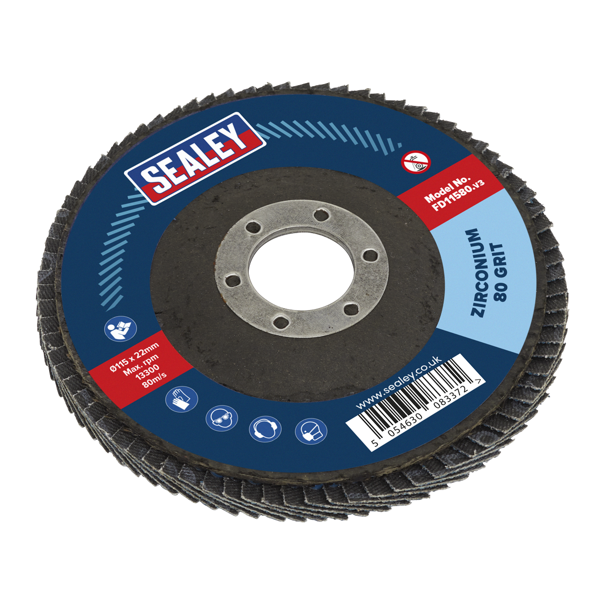 115mm Zirconium Flap Disc 80Grit 22mm Bore