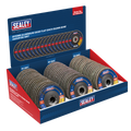 115mm Aluminium Oxide Flap Discs Assorted Grit, 22mm Bore, Display Box of 60 (Factory Refurbished A)