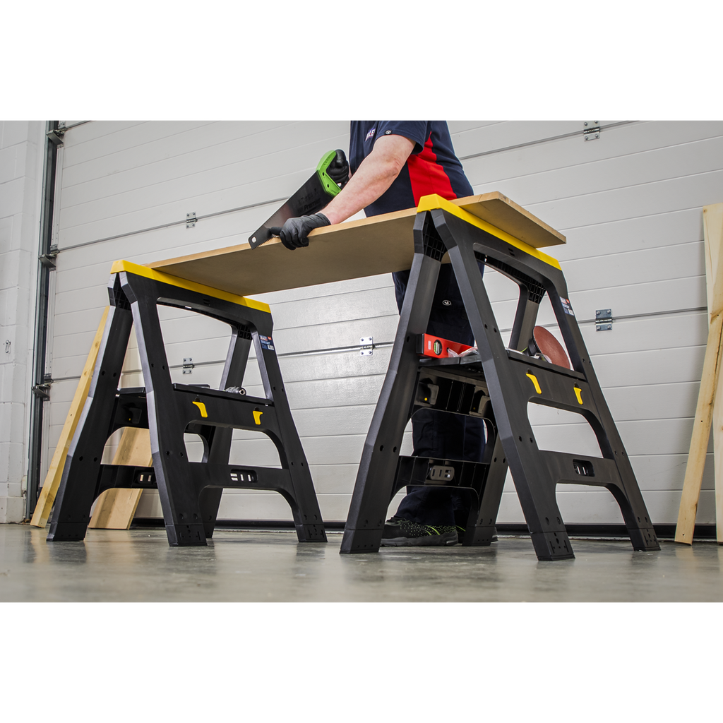 Heavy-Duty Folding Composite Trestles