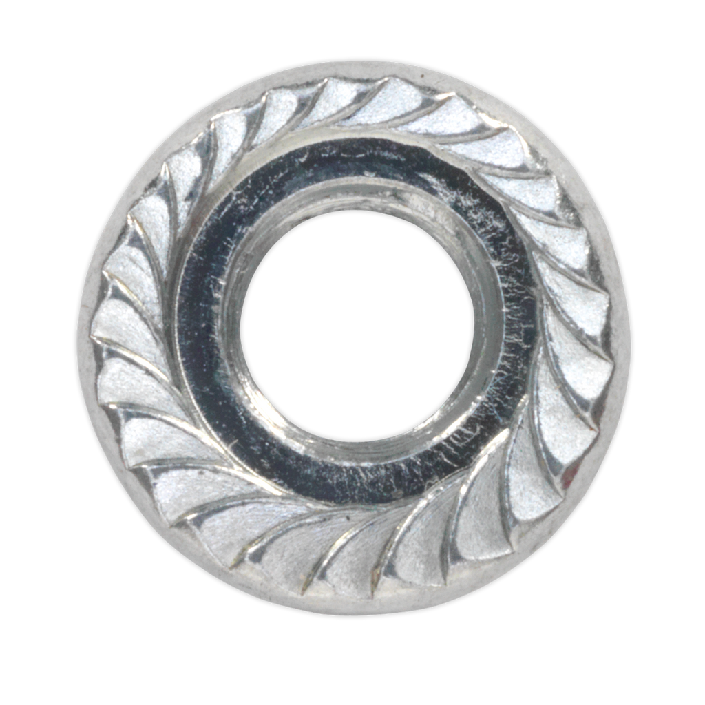 Zinc Plated Serrated Flange Nut M5 - Pack of 100