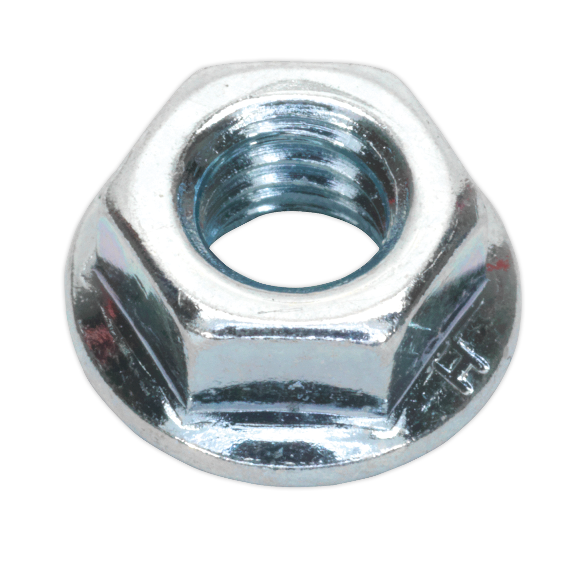 Zinc Plated Serrated Flange Nut M6 - Pack of 100