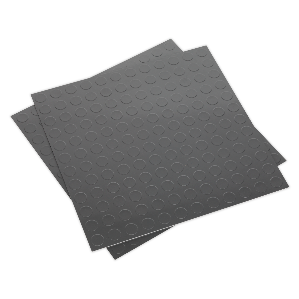 Vinyl Floor Tile with Peel & Stick Backing Silver Coin - Pack of 16