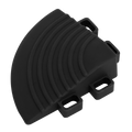 Polypropylene Floor Tile Corners 60 x 60mm, Black - Pack of