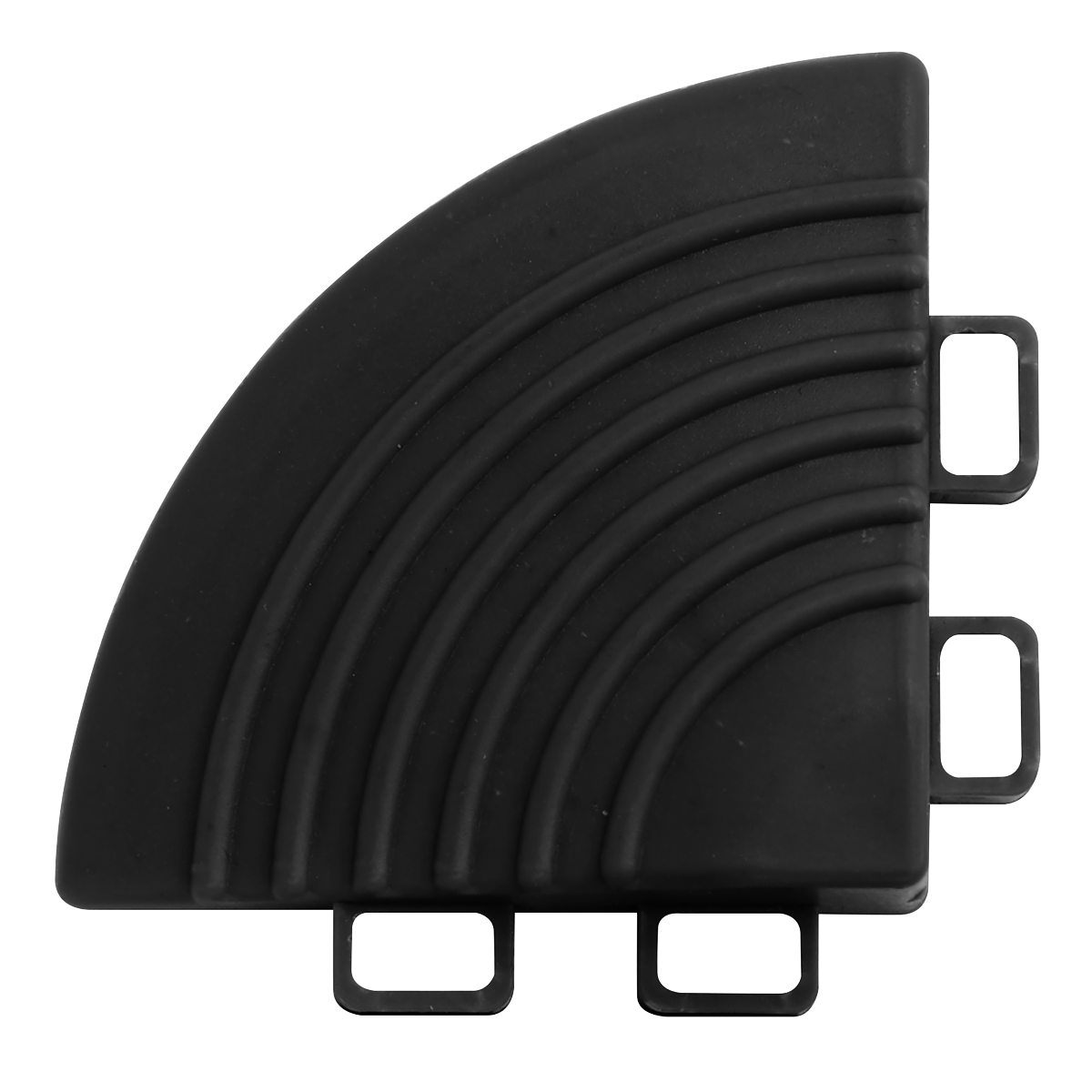 Polypropylene Floor Tile Corners 60 x 60mm, Black - Pack of