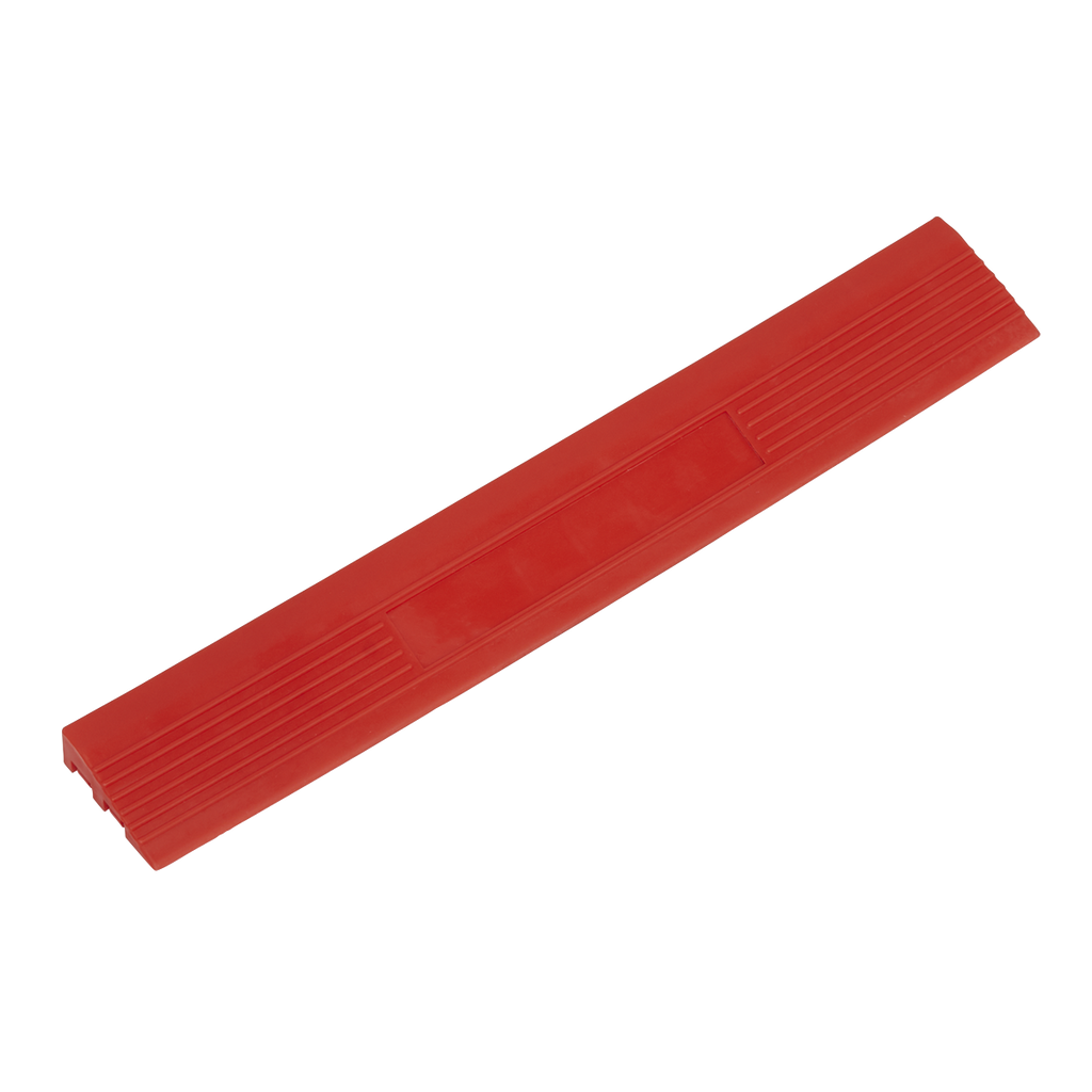 Polypropylene Floor Tile Edge 400 x 60mm, Red Male - Pack of