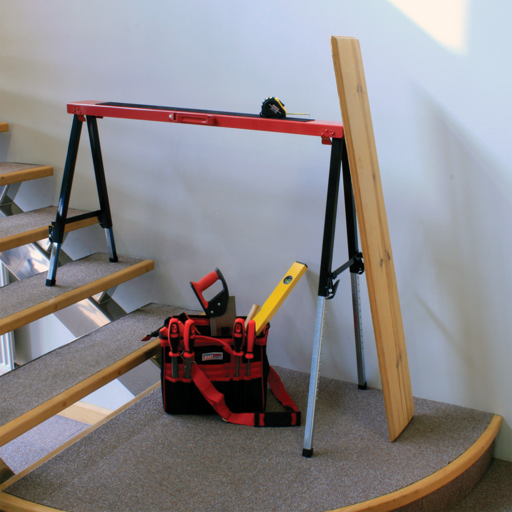 Fold Down Trestle with Adjustable Legs 150kg Capacity