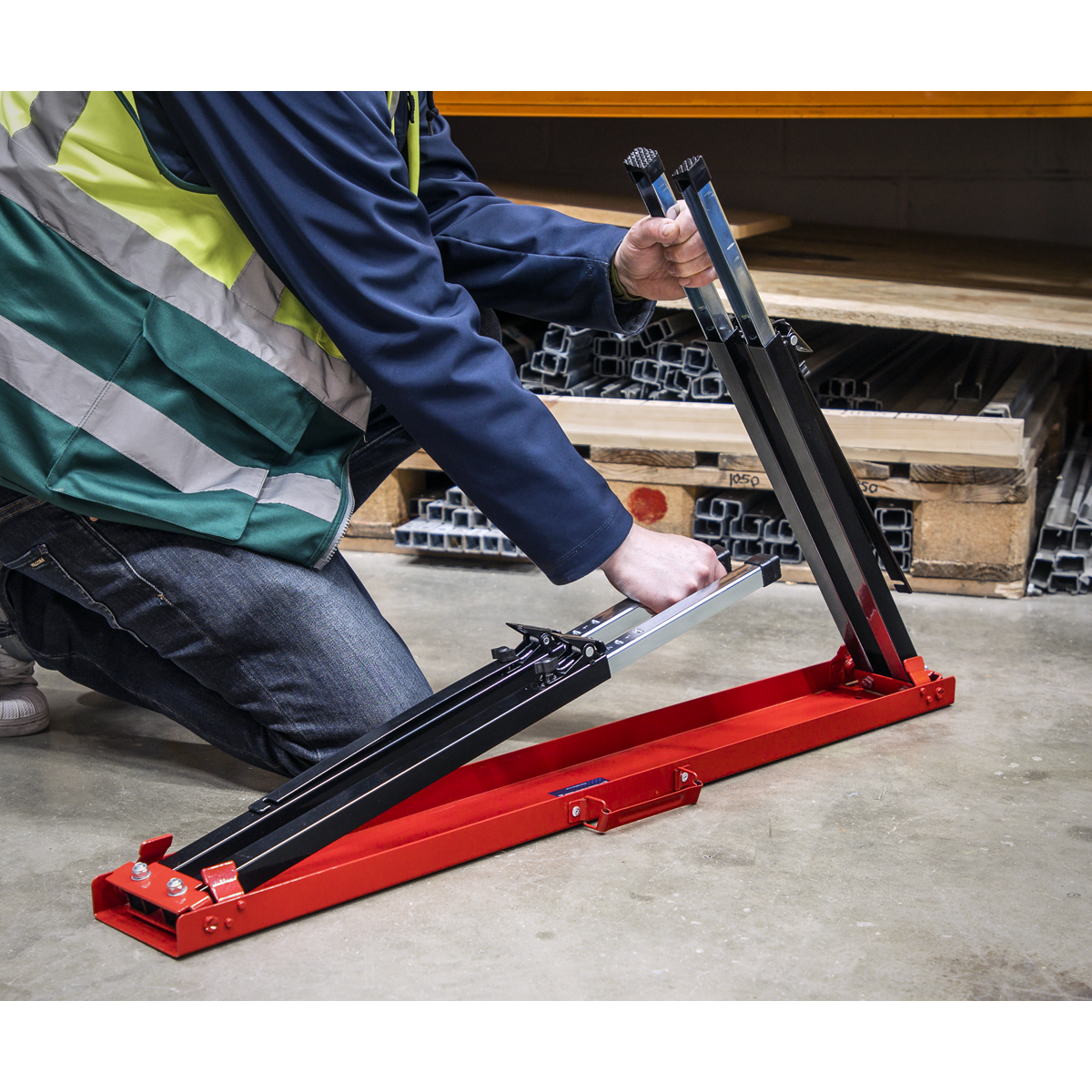 Fold Down Trestle with Adjustable Legs 150kg Capacity