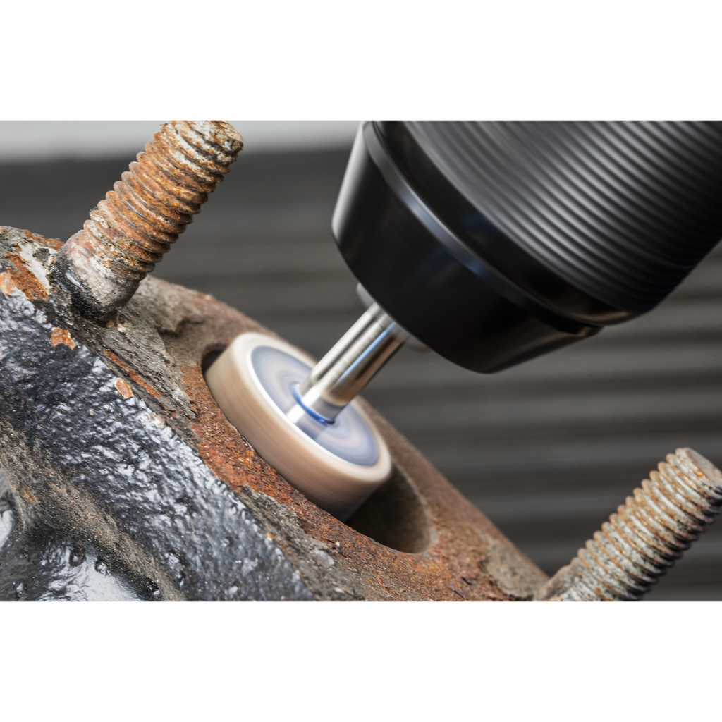 25 x 10mm Abrasive Flap Wheel with 6mm Shaft 40Grit - Pack o
