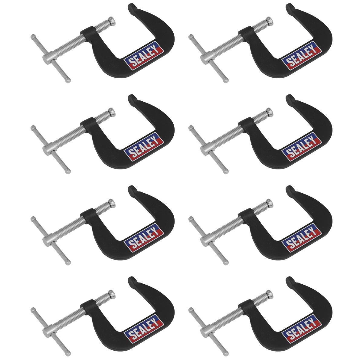 Junior C-Clamp Set 38 x 38mm 8pc