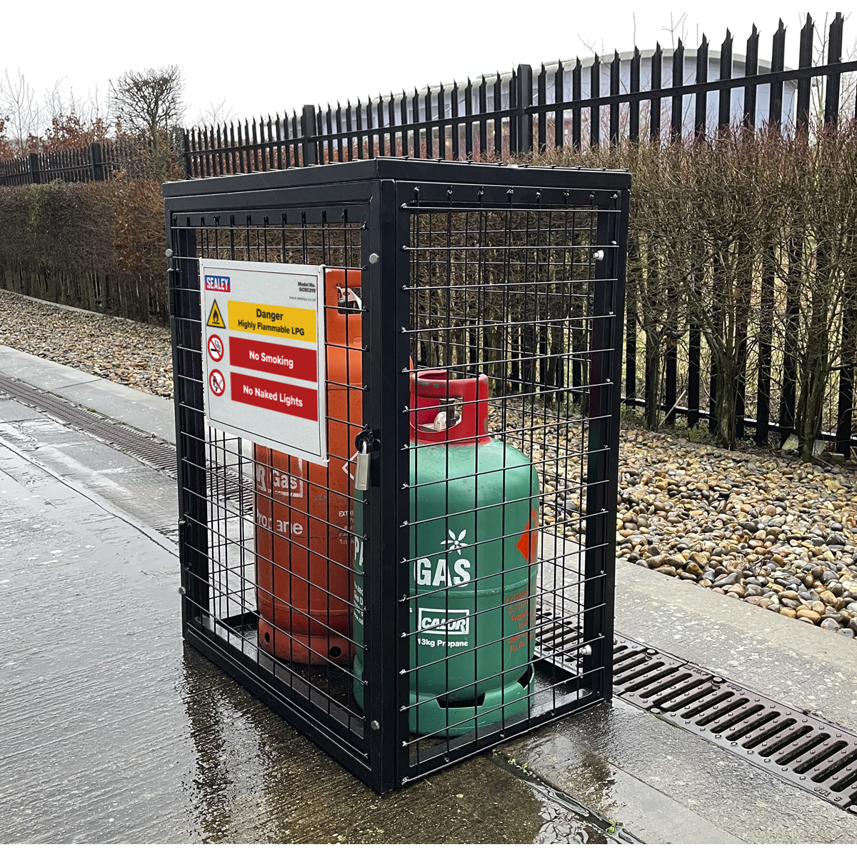 Gas Cylinder Safety Cage -  2 x 19kg